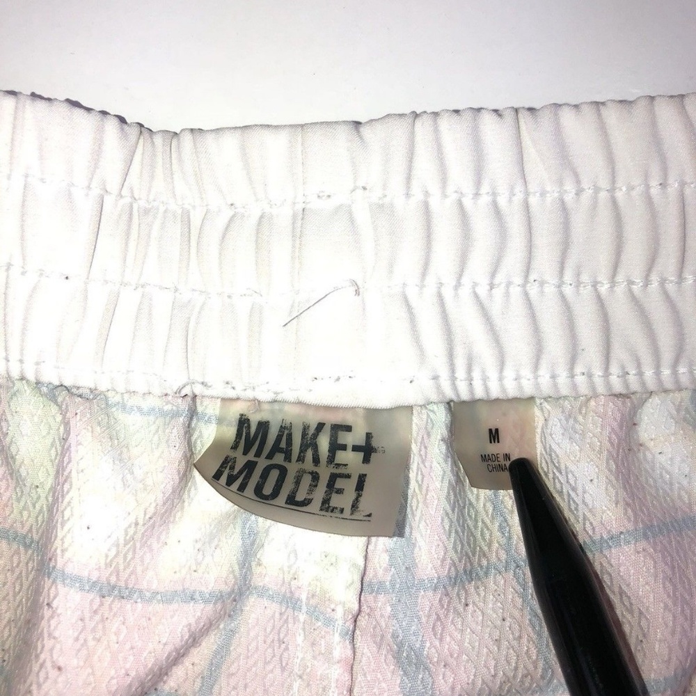 Make + Model Polyester Orange/Green Shorts Ag36 - image 2